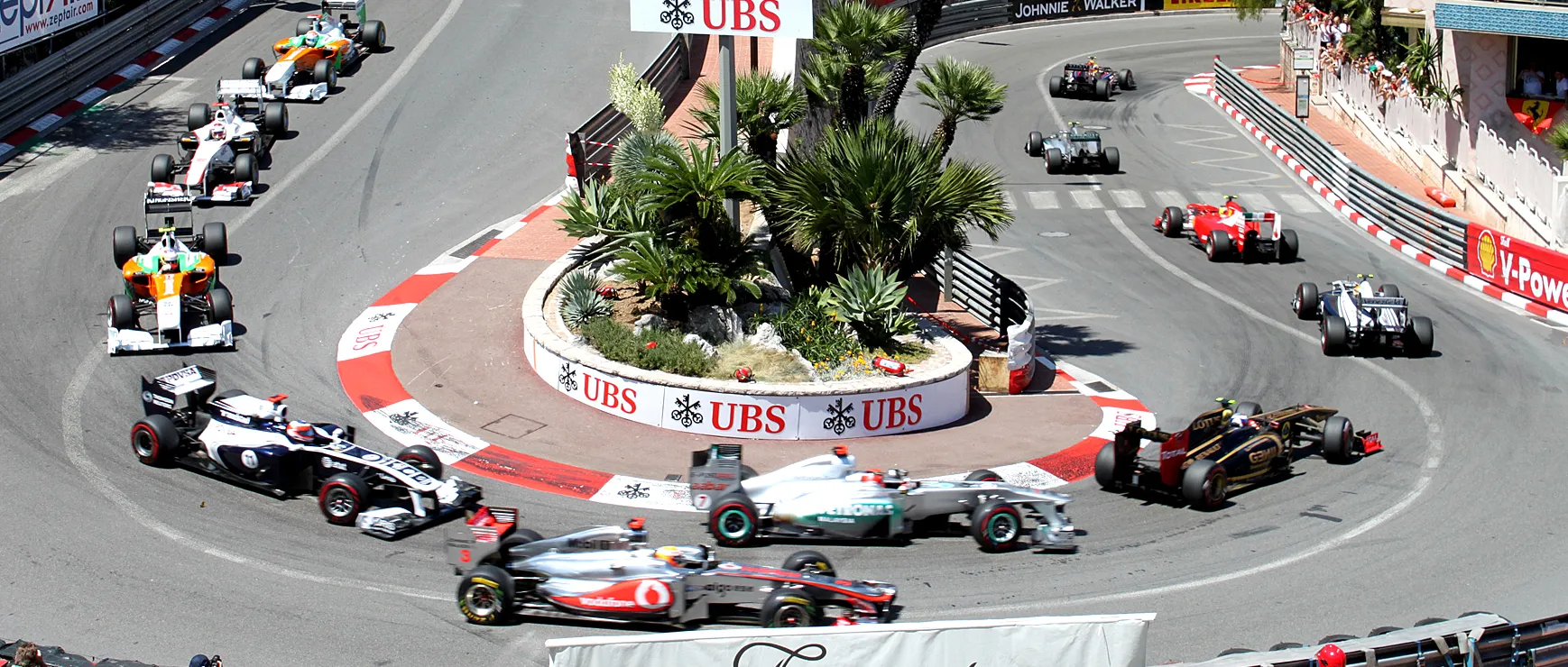 Mostbet trackside banner at Monaco Grand Prix