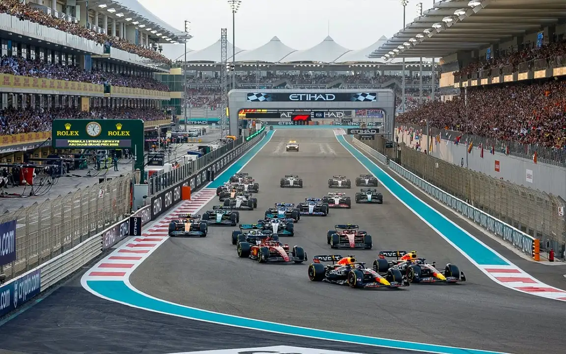 Mostbet branding at Abu Dhabi Grand Prix