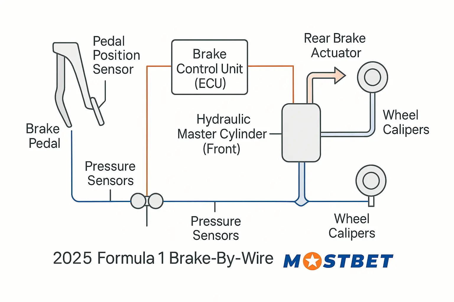 Brake-by-wire schematic