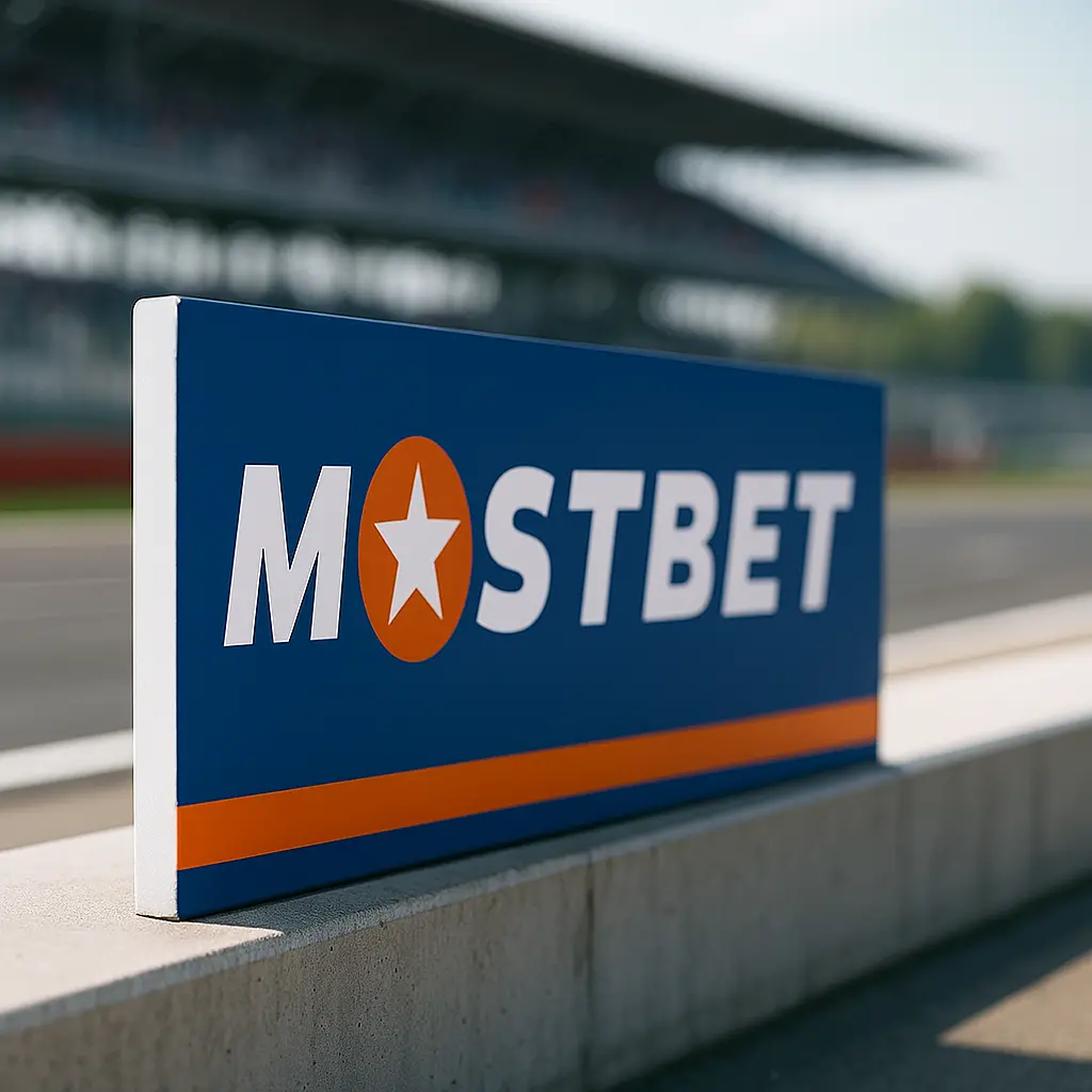 Mostbet pit wall signage at Silverstone
