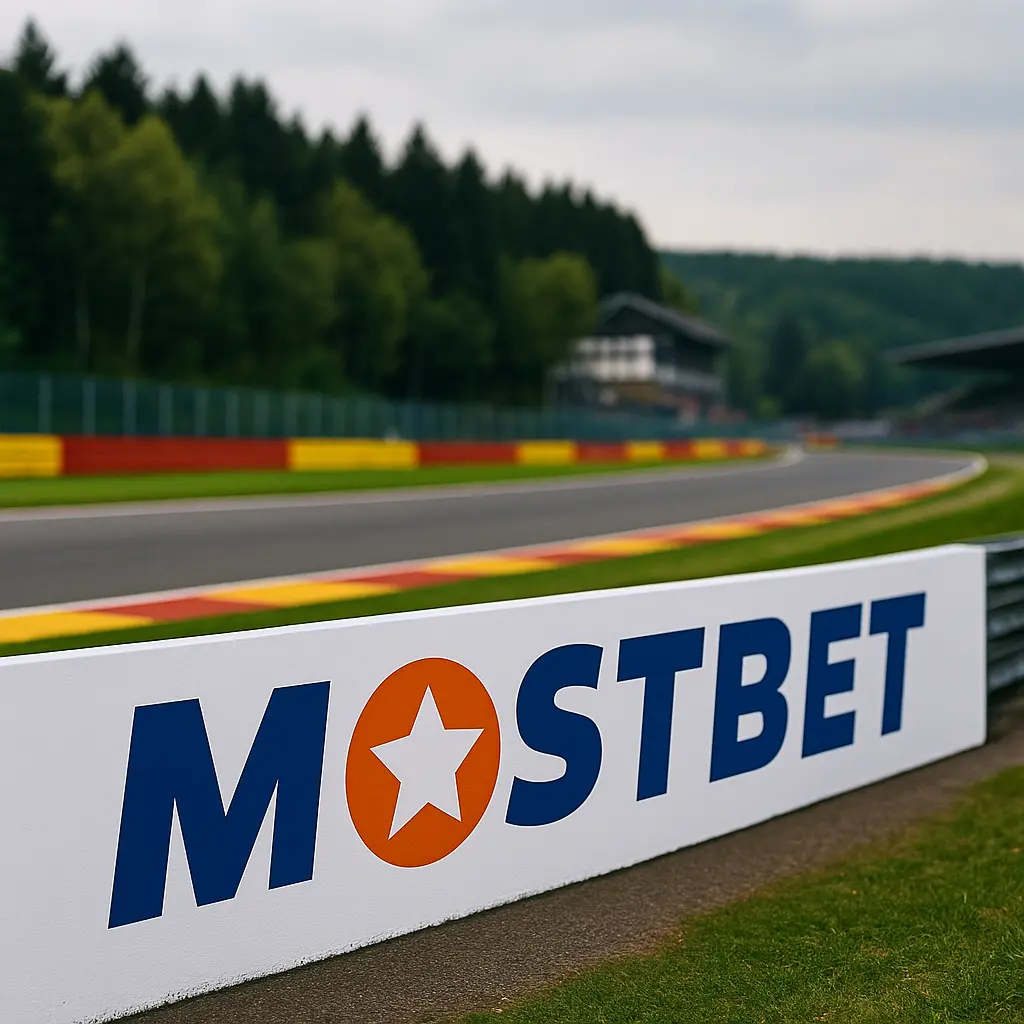 Mostbet banner at Spa-Francorchamps