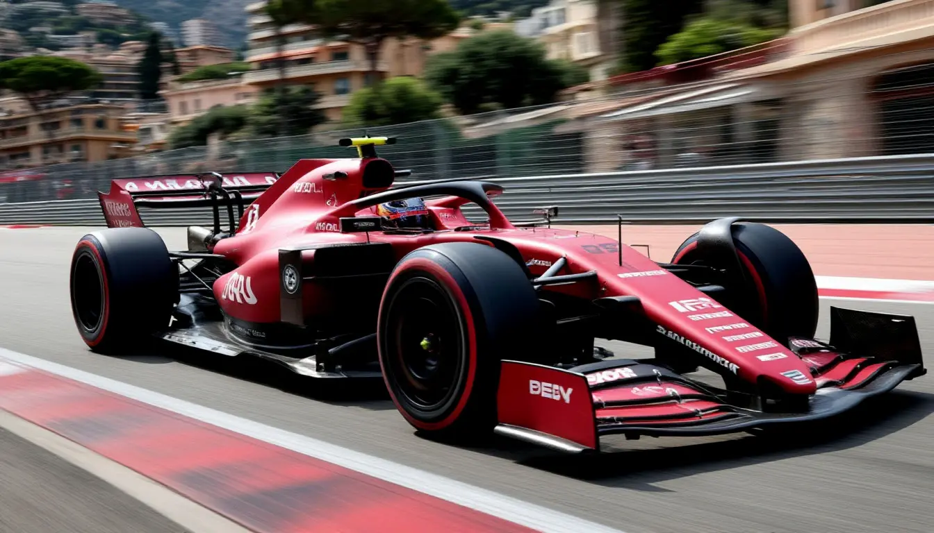 Mostbet-branded 2025 Formula 1 car on track